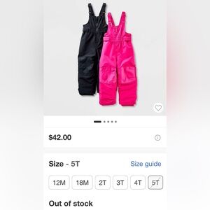 Cat & Jack Pink and Black Kids' Overalls